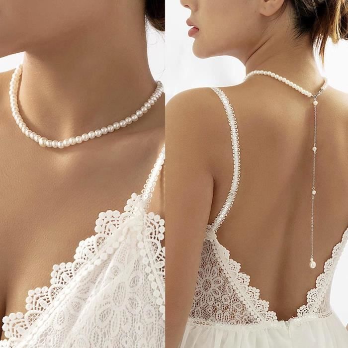 Collier De Mariée AF Eau Douce Perle Bijoux – Chaîne Authentique Pour Jeune Mariée