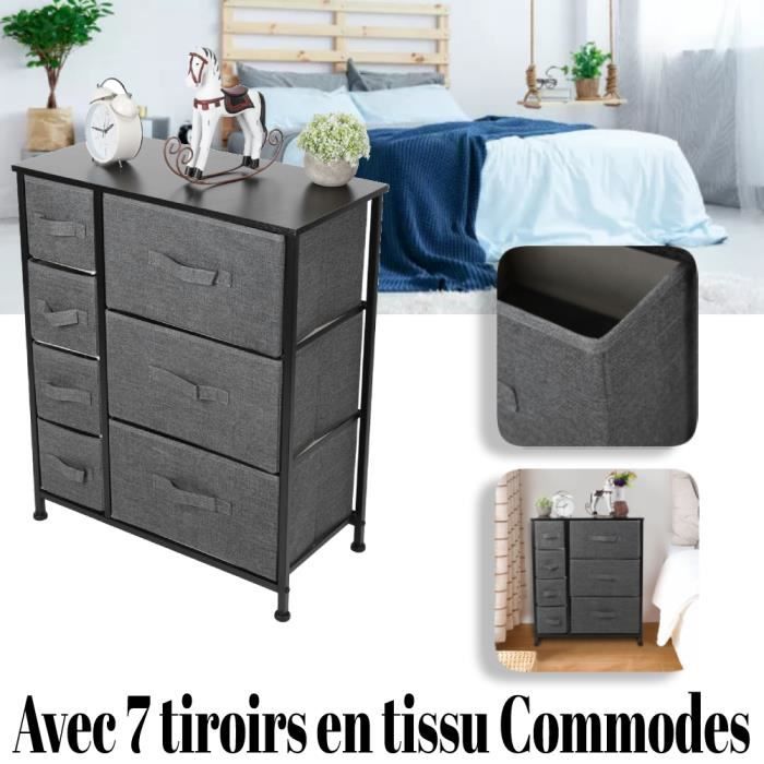 Armoire de rangement 30x60x73cm et sac de vis de montage Noir