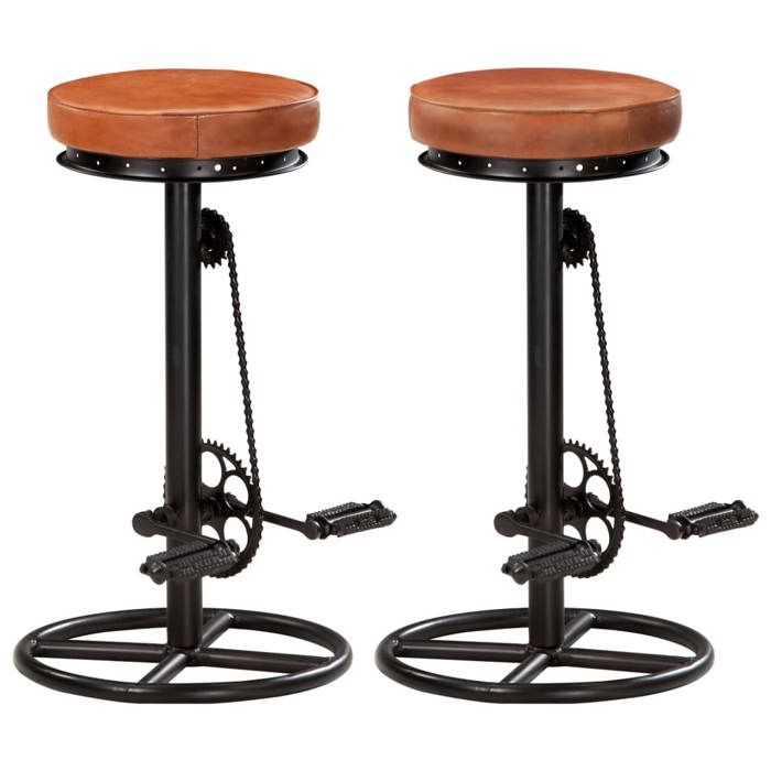 vidaXL Lot de 2 Tabourets de Bar Chaise de Pub Siège de Bistrot Meuble de Salle à Manger Cuisine Salon Maison Intérieur 286967