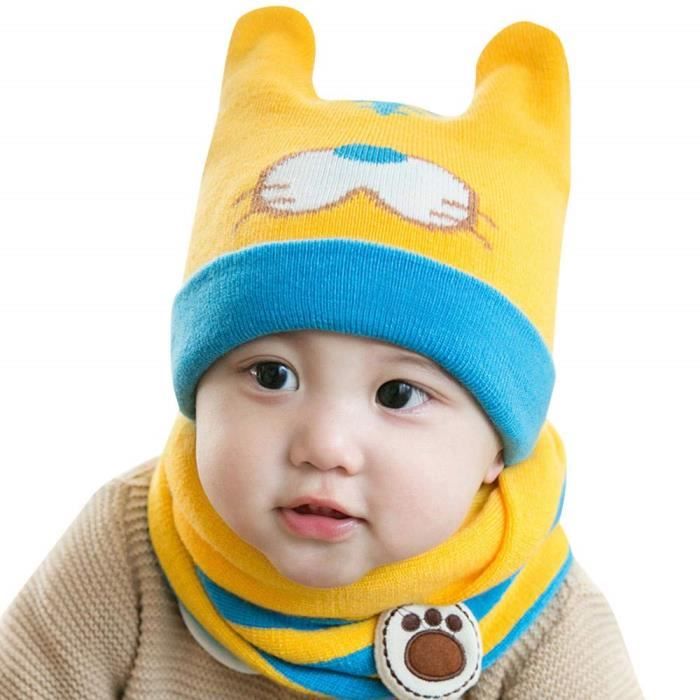 Bonnet Bébé Fille Hiver 0-12 Mois Tricotés Bonnet Bébé Garçon