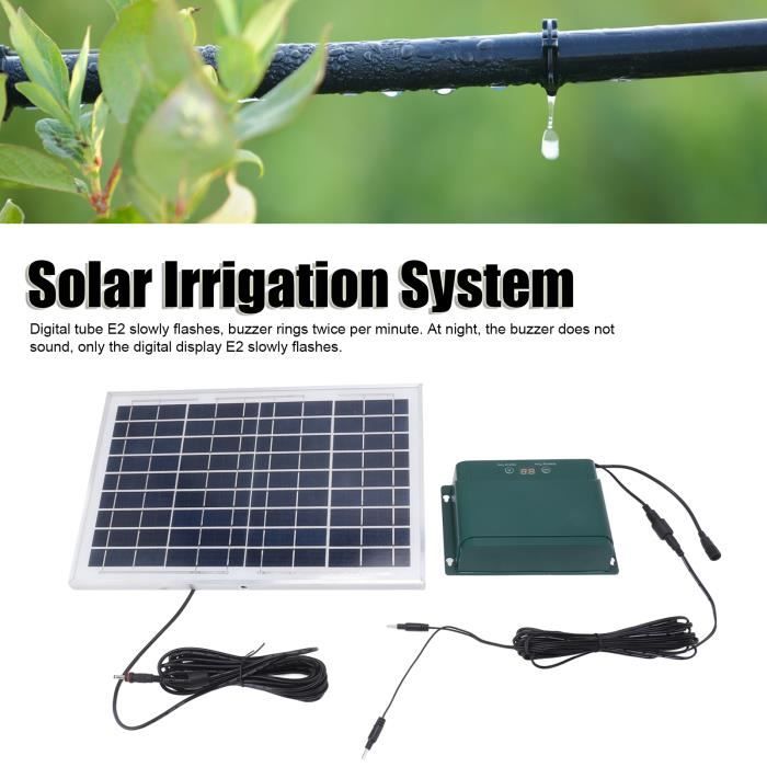 Système D'Irrigation Solaire Automatique Jardin Avec Minuteur LCD - IP67 Pour Balcon Et Plantes