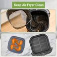 Moule Silicone Air Fryer Accessoire,2PCS Panier Moule pour Friteuse à Air Chaud Réutilisable Airfryer Pot Plat Carré Pliable-1