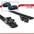 Compatible avec Peugeot 5008 2017-2023 HOOK Barres de Toit Railing Porte-Bagages de voiture Avec verrouillable Alu NOIR-1