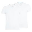 ATHENA Lot de 2 tee-shirts col V  Easy Color Blanc HOMME-1
