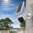 CAMCAMP 4MP Caméra de Surveillance Wifi Sans Fil Extérieure Solaire 3Pcs Surveillance à distance Audio Bidirectionnel IP65-1
