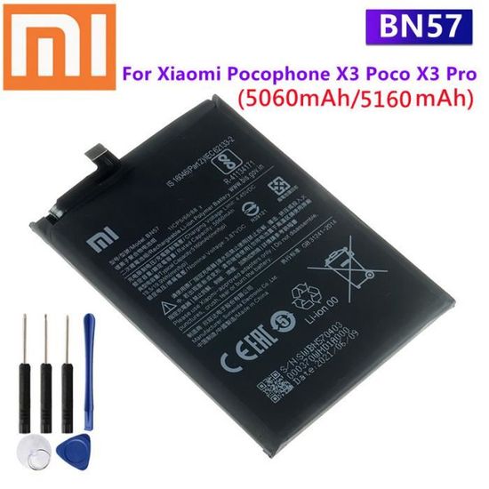 BN57 5160 mAh Li-Polymer Battery Replacement For Xiaomi Poco X3 NFC / Poco X3 Pro BN57 5160 mAh Li-Polymer Battery Replacement For Xiaomi Poco X3 NFC / Poco X3 Pro