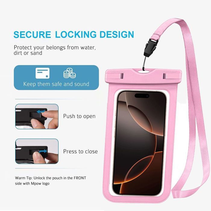 BIIULHCI Pochettes Étanches Téléphone Housse Étanche Universel Coque