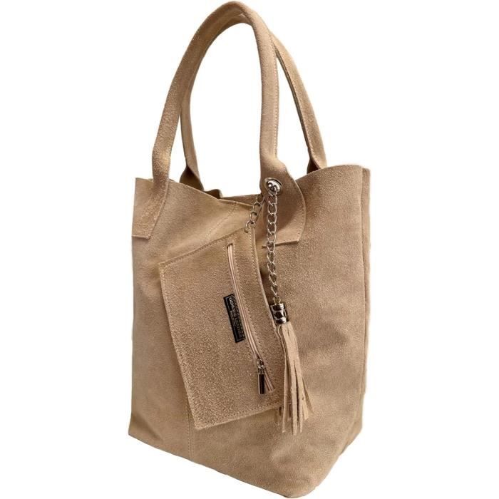 Sac shopper daim outlet