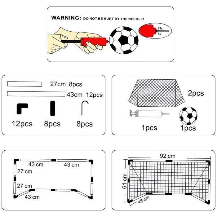 But De Football Pop-up 5x4 Pieds – Filet Cible Avec Zones De Score, Portable Pour Jardin Et Plage