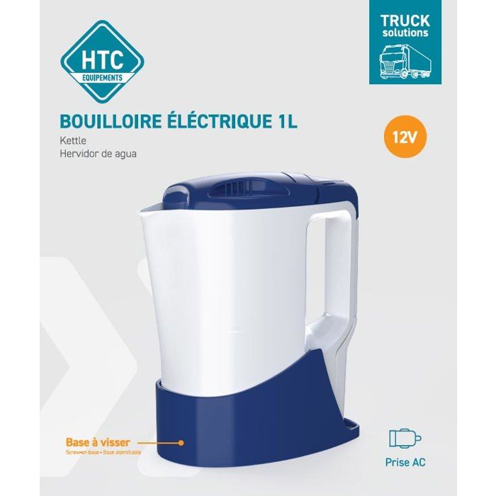 Bouilloire électrique De Voyage Quest Mallard 12V 1Litre - Noire, Occasion, Garantie 1 An