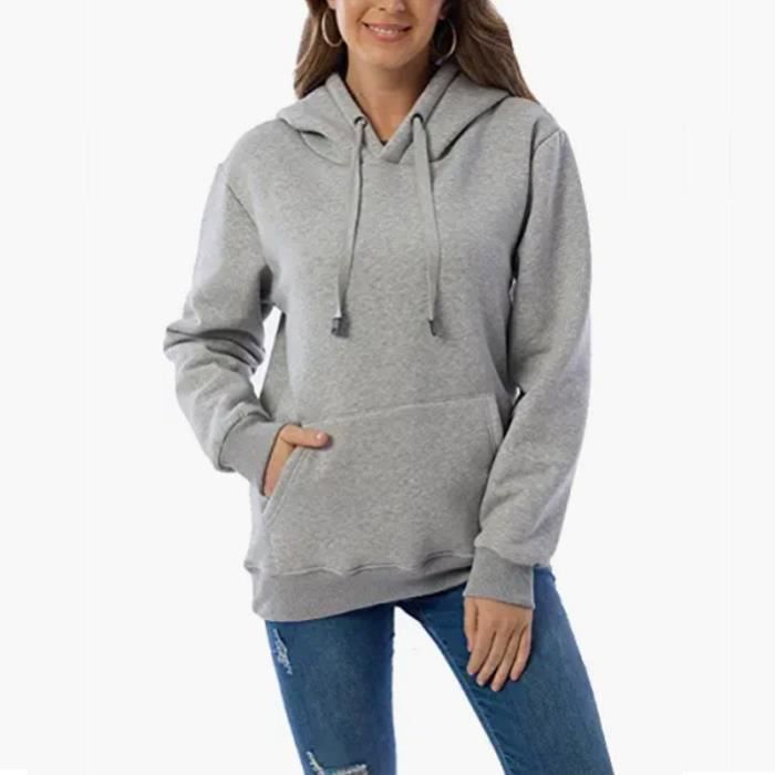 Sweat à capuche femme polaire pull chaud épaissi d'hiver pull en cachemire  Très chaud grande taille S-5XL