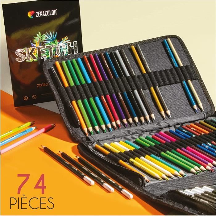 Zenacolor crayons aquarellable et aquarelle pour les enfants