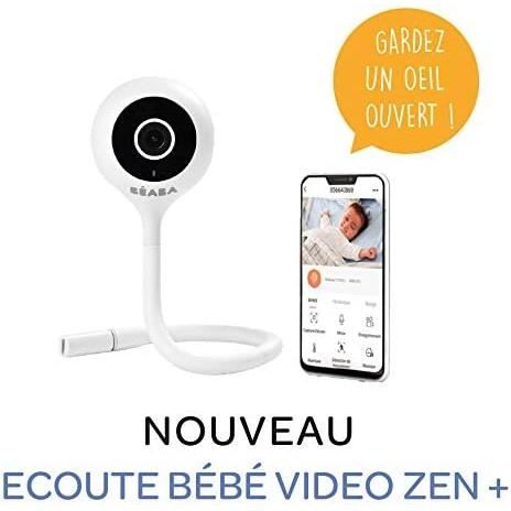 BÉABA, Ecoute Bébé Vidéo/Babyphone ZEN Connect, Caméra Full HD
