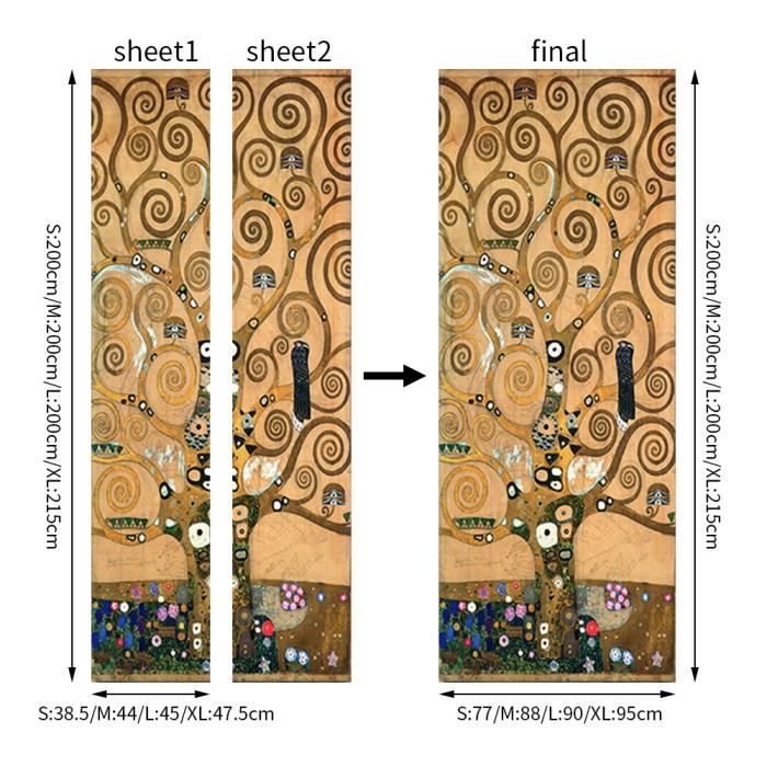Autocollant Mural Arbre De Vie 90x200 Cm - PVC Imperméable Amovible, Déco Salon Chambre Cuisine - 5