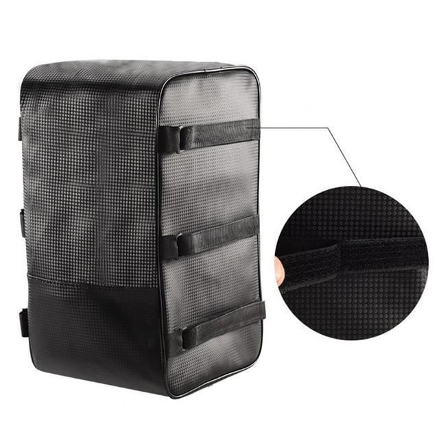 Sacoche De Porte-bagages Vélo 15 L – PVC Imperméable, Réfléchissant, Noir, Polyvalente