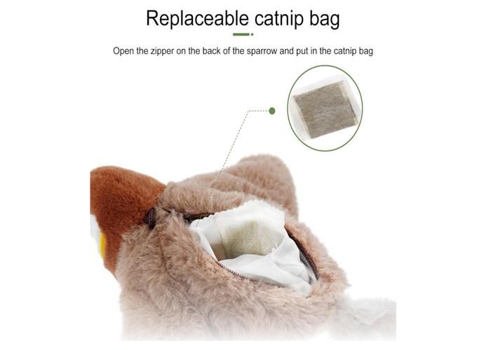 Jouet électrique - Jouet Interactif Pour Chat Avec Ailes Battantes, Rechargeable Et Lavable Jouet Chats Oiseaus Pour Chaton Adulte