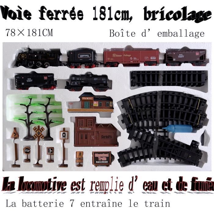 Train Électrique à Vapeur Aragallant - Avec Fumée, Lumières Et Sons - 20 Rails - Décoration Noël - Enfant