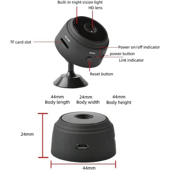 A9 HD 1080P Mini caméra sans fil Wifi Sécurité Cam Night Vision Mouvement  Détecte @coniada12931 - Cdiscount Informatique