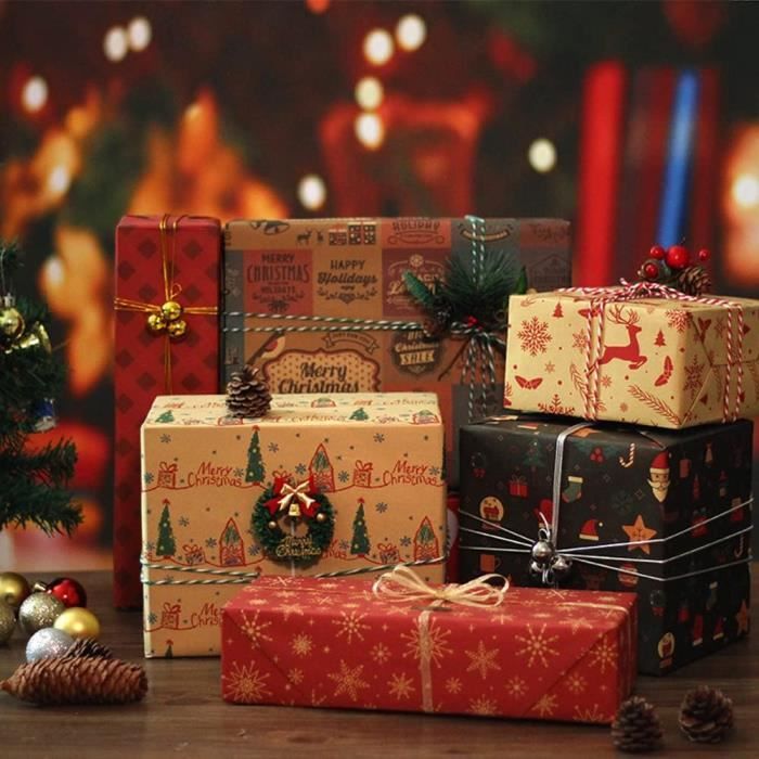 Emballage de Noël - 6 pièces - Boîte de Noël - Emballage cadeau