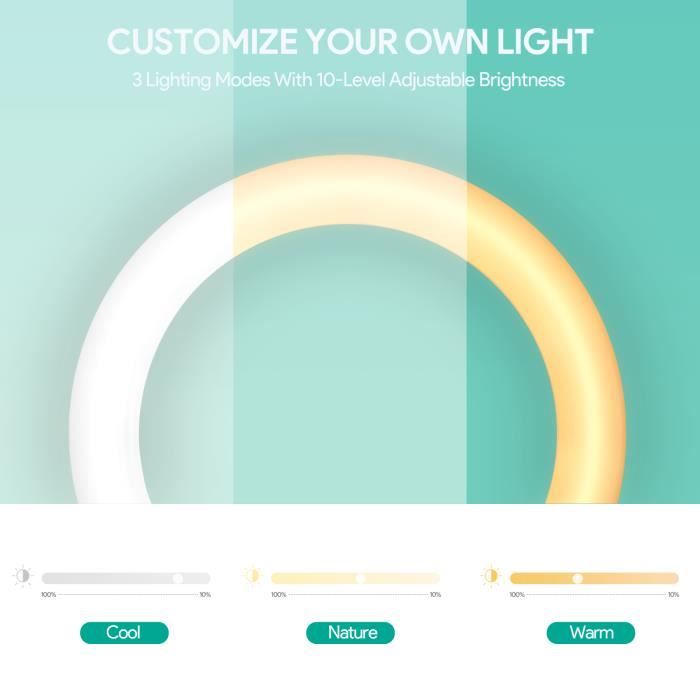 YAyusi - Ring Light 10 Avec Trépied Et Support Téléphone - Lumière Réglable, 3 Modes Couleur - Pour Streaming, TikTok Anneau Lumineux Réglable YAyusi - Ring Light 10 Avec Trépied Et Support Téléphone - Lumière Réglable, 3 Modes Couleur - Pour Streaming, TikTok Anneau Lumineux Réglable