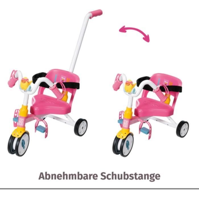 Baby Born Tricycle pour poupons 36 et 43 cm | Roues mobiles, tricycle pour jeux de rôle, adapté aux poupons de 36 et 43 cm