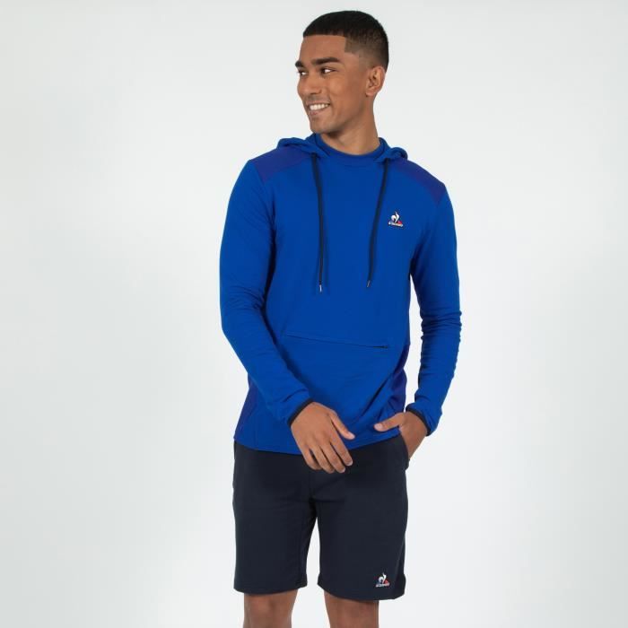 Sweat capuche bleu hotsell electrique