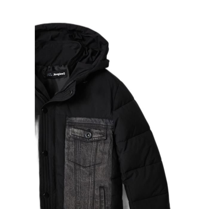 Doudoune enfant Desigual Pizza noir 13 14 ans Noir Cdiscount