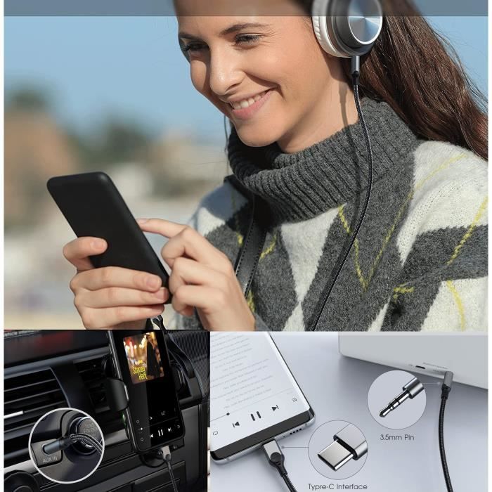 Cable Double Jack Adaptateur Audio et Micro Compatible pour Smartphone  Ordinateur Casque Phonillico® - Adaptateur et convertisseur - Achat & prix