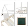 Lit cabane pour enfant DRIPEX 90 x 200 cm, lit en bois pour chambre d'enfant, planche incluse | sommier à lattes blanc (sans matelas-3