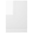 7543•Idéal•Panneau de lave-vaisselle BUFFET DE CUISINE Meuble de cuisine,Placard Blanc brillant 45x3x67 cm Meuble Multifonction Buff-3