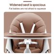 SINBIDE® Chaise haute bébé repas Enfant baby - 2 hauter réglable - plateau réglable tablette - Centure de sécurité BRUN-3