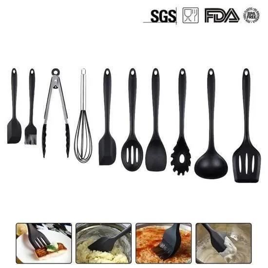 Sonew Ustensile de cuisine Ensemble de 12 pelles spatule antiadhésives