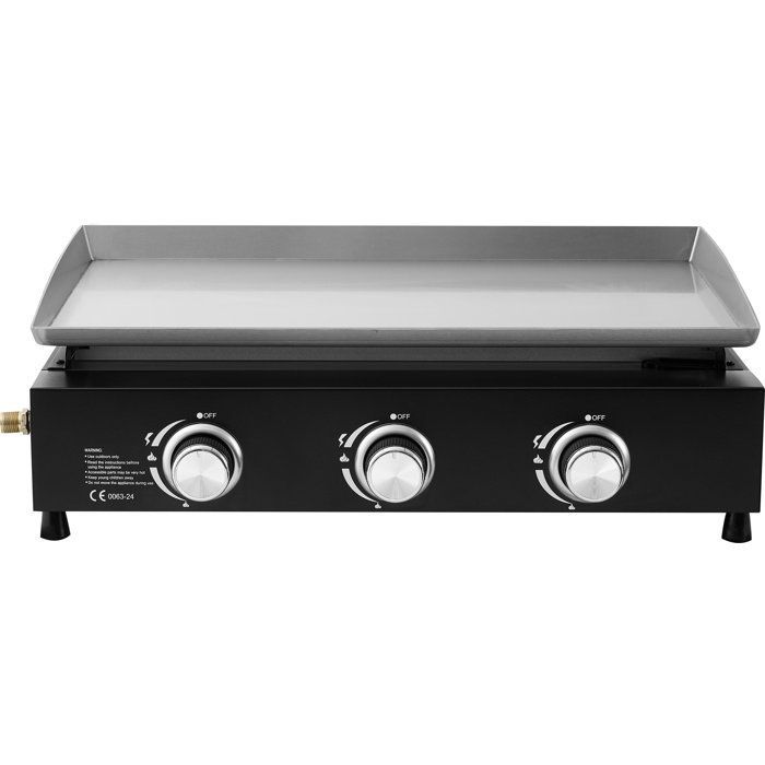 Plancha Gaz Cadix 2 Feux - Brasero Cooking Box - Surface 45,5x36cm Inox, 6,3kW, Tiroir Graisse - Idéal Jusqu'à 6 Convives