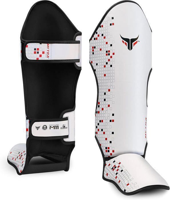 Protège-tibias AUNGCSHE – Technologie Cellulaire HEX, 5 Tailles XS à XL, Noir/blanc/bleu, Légers Et Respirants