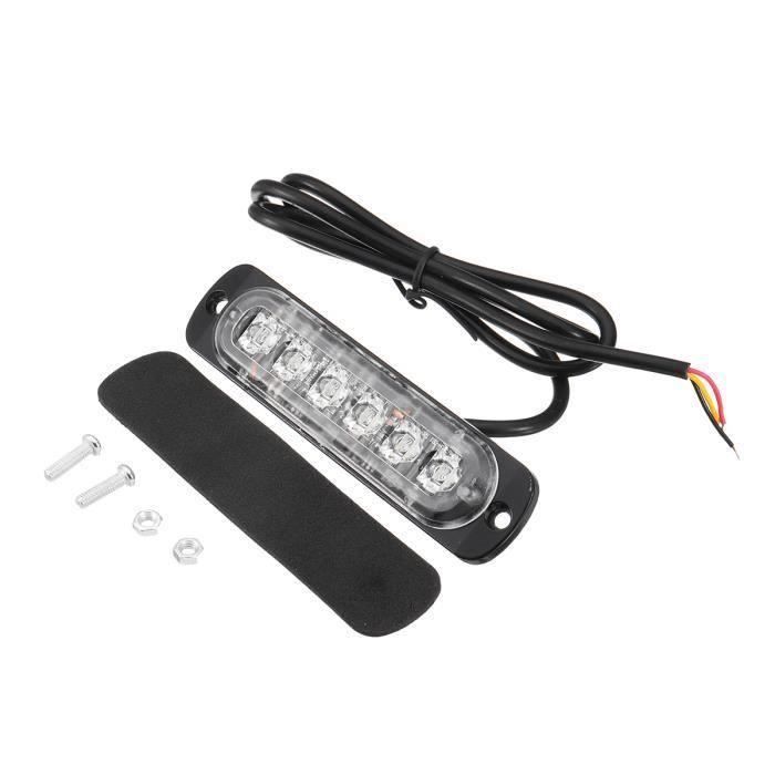 6-LED Barre de Lumière Latérale Stroboscopique Pour Voiture Camion Blanc  Bo51449 - Cdiscount Auto