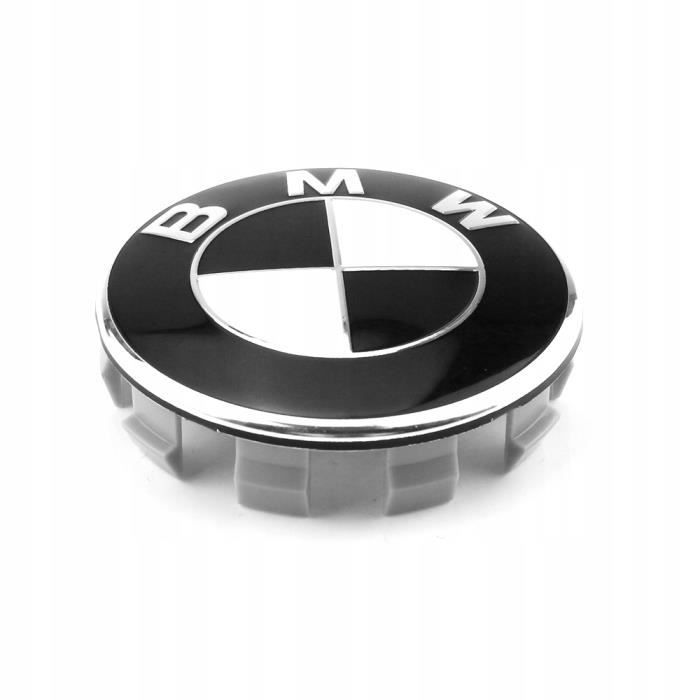 40x Caches Moyeu Centre Roue 68mm BMW noir blanc Logo Enjoliveur -  Cdiscount Auto