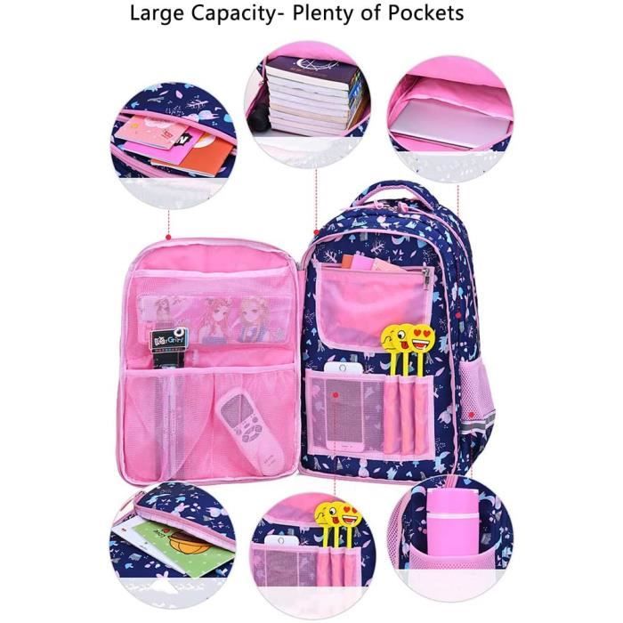 Dujuanus Sac à Dos Pour L'école Kawaii, Sacs D'école Mignons