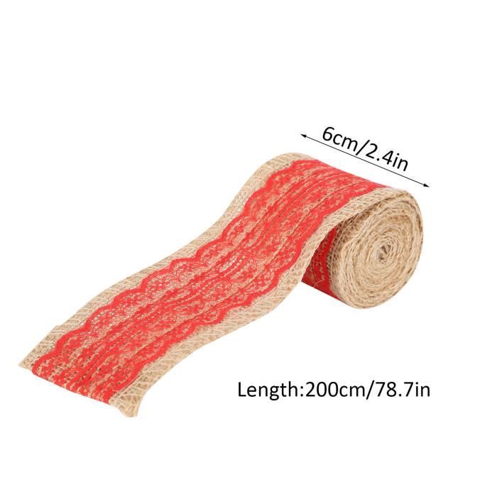 Ceinture de Jute de dentelle 5pcs ruban de toile de jute dentelle