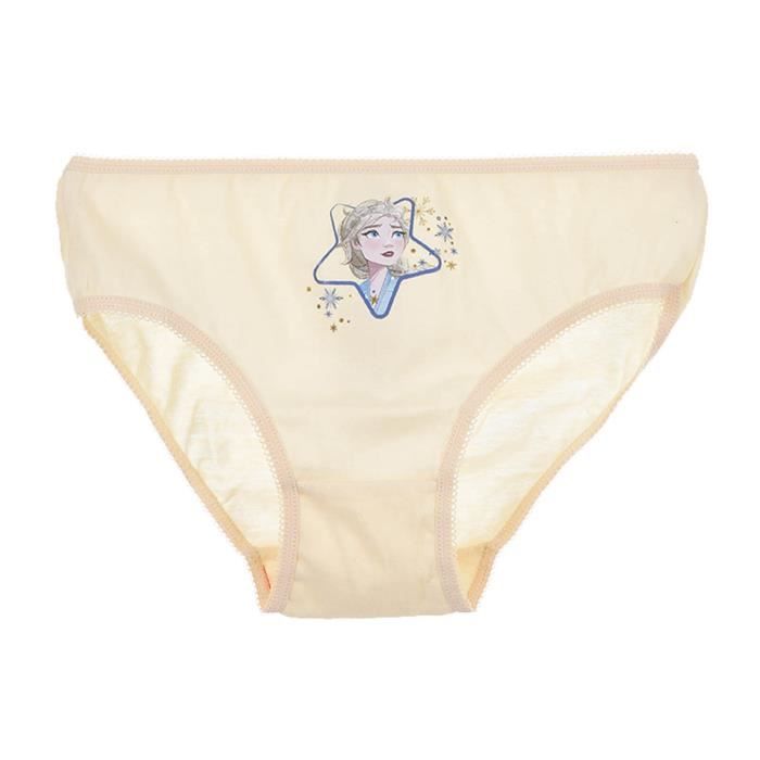 Lot de 3 Culottes Coton Fille DISNEY La Reine des Neiges Jaune Oekotex Jaune Cdiscount Pret a Porter
