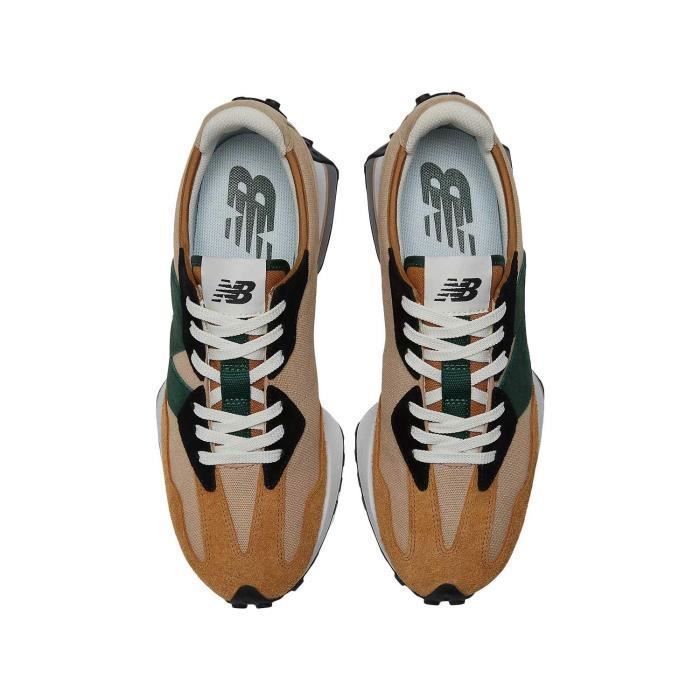Baskets New Balance 327 pour Homme Camel NEW BALANCE Daim Nubuck Plat Lacets Beige Cdiscount Chaussures
