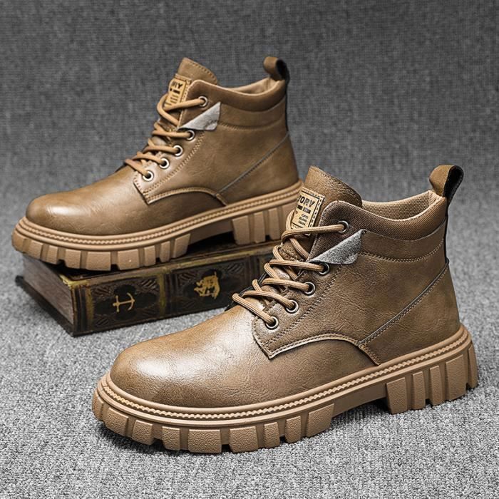 Bottes Martin Chaussures Cuir Bottes Homme Brun Brun Brun Cdiscount Chaussures