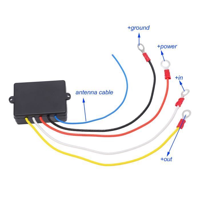 Télécommande Sans Fil Pour Treuil 12V/24V - Portée 75 Pieds, Contrôle à Distance Sécurisé - Marque BOROCO