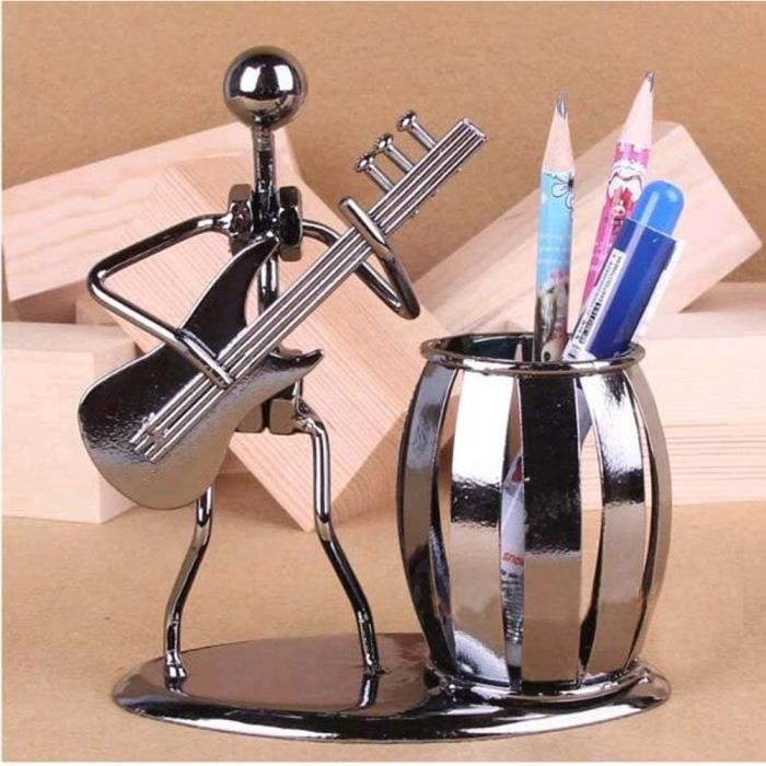 Porte-stylo Guitare STAR SSTO - Décoration Bureau Métal - Organisateur Créatif - Cadeau Original