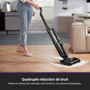Aspirateur Laveur Balai Sans Fil 2-en-1 : Nettoie Sec Et Humide, 40 Min D'autonomie