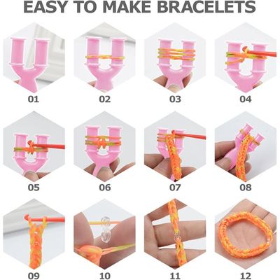 AOKITO 2500 Elastique Bracelet Kit, 32 Couleurs Bricolage Élastique AOKITO 2500 Elastique Bracelet Kit, 32 Couleurs Bricolage Élastique