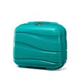 Kono Vanity Case Rigide ABS Léger Portable 34x30x17cm Trousse de Toilette pour Voyage, Vanity Rigide Voyage Femme, Bleu-0