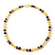 collier d ambre bebe(Multicolor Raw) - 3 Taille(28cm & 33cm & 35cm) - Forfait simple-0