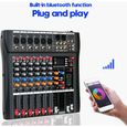 NEUFU 6 Channels Table De Mixage DJ Professional Live Studio Audio USB Mixing Console Bluetooth-0
