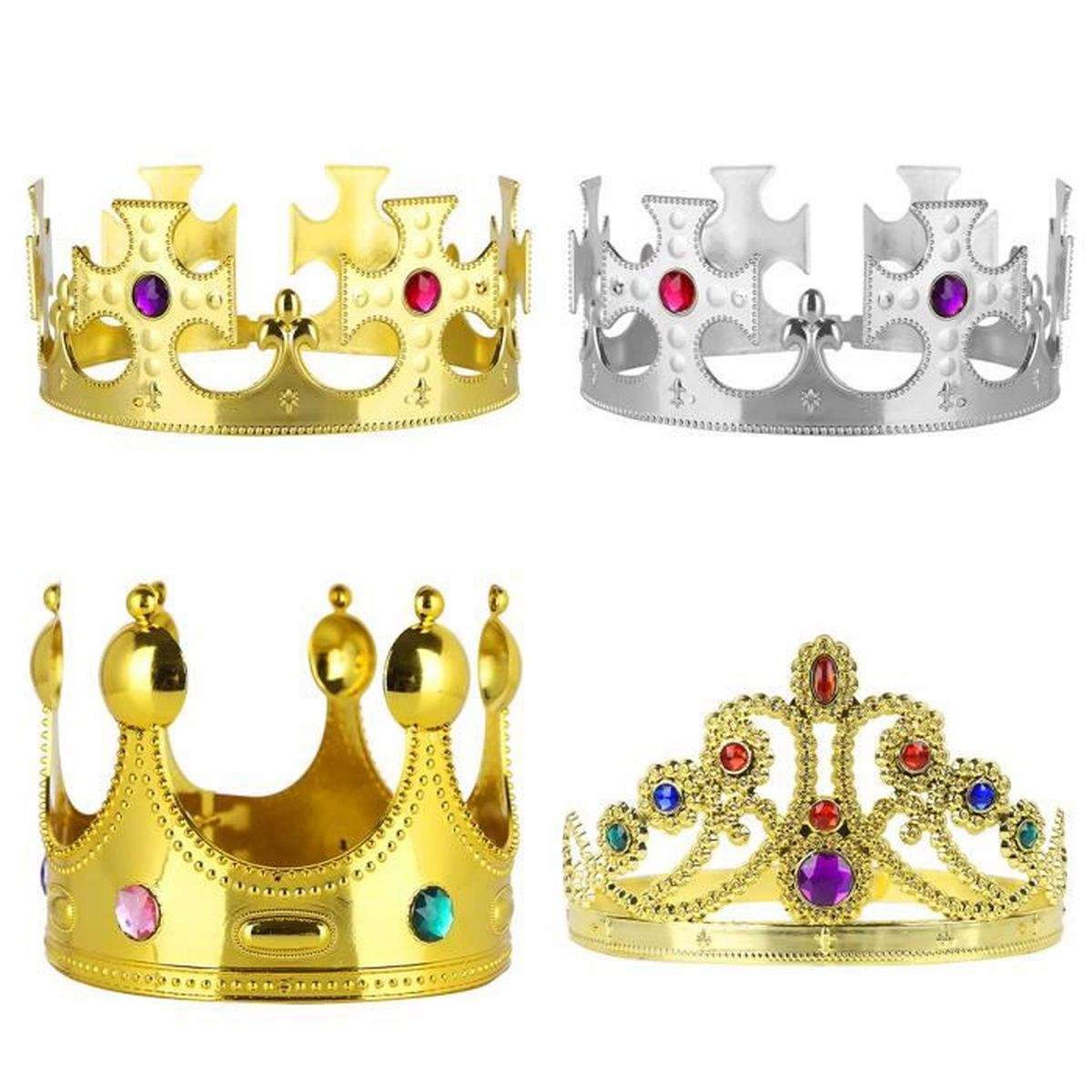 Couronnes Princesse Enfant TNSRAY - Lot De 4 Diadèmes Serre-tête | Anniversaire/Fête | Pour Filles