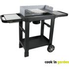 COOK'IN GARDEN Barbecue au charbon de bois EASY 60 - L 134 x l 48 x H 96cm - Surface de cuisson : L 57 x l 30cm - Noir